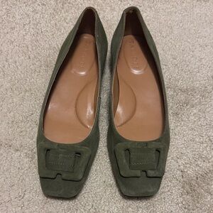 Talbots Olive Green Suede Flats